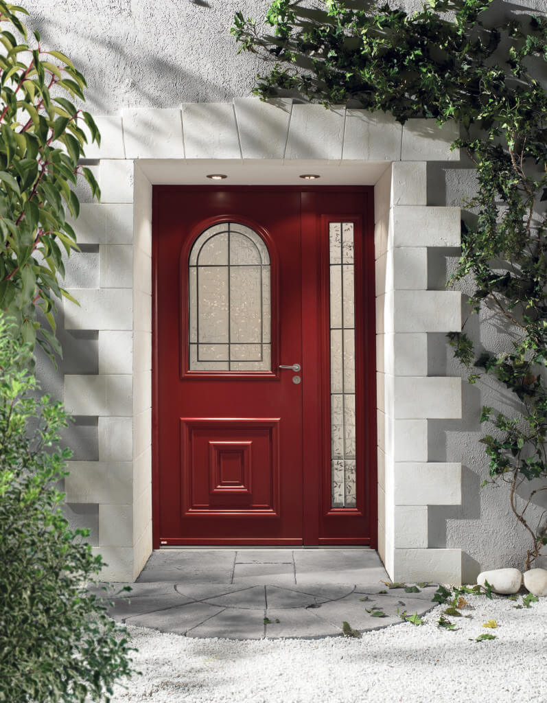 Porte d'entrée colorée.